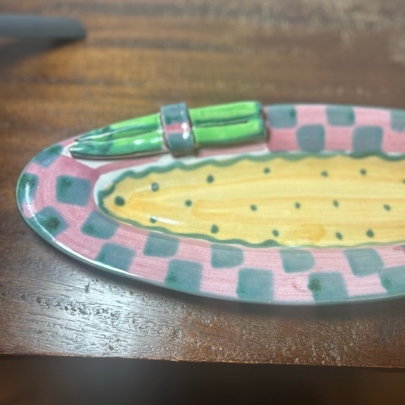 Rare 3D Checked Asparagus  Vegetable Fruit Platter - Picture 3 of 7